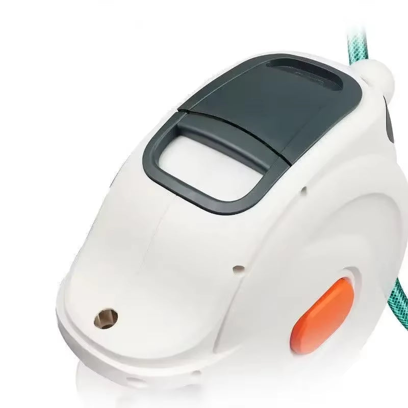 Automatic Rewind Hose Reel: 7-Pattern Nozzle with Slow Return System for Car & Garden