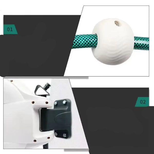 Automatic Rewind Hose Reel: 7-Pattern Nozzle with Slow Return System for Car & Garden