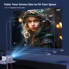 CinemaView 4K Smart Home Projector – Full HD WiFi6 Bluetooth Android 11 Home Theater