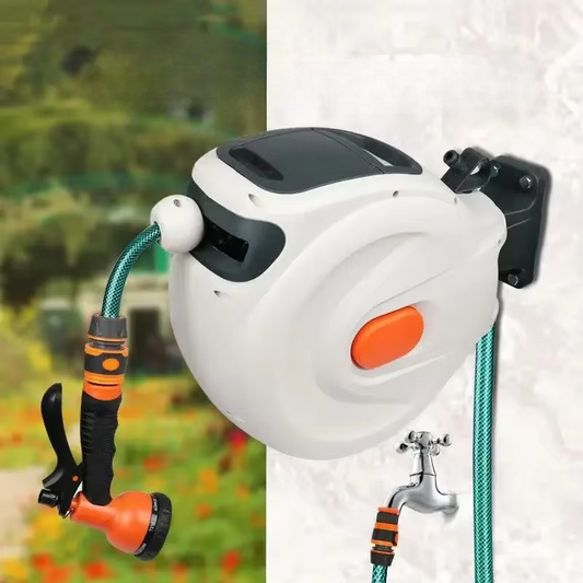 EasyReel Automatic Rewind Hose Reel – 7-Pattern Nozzle, 10M or 20M